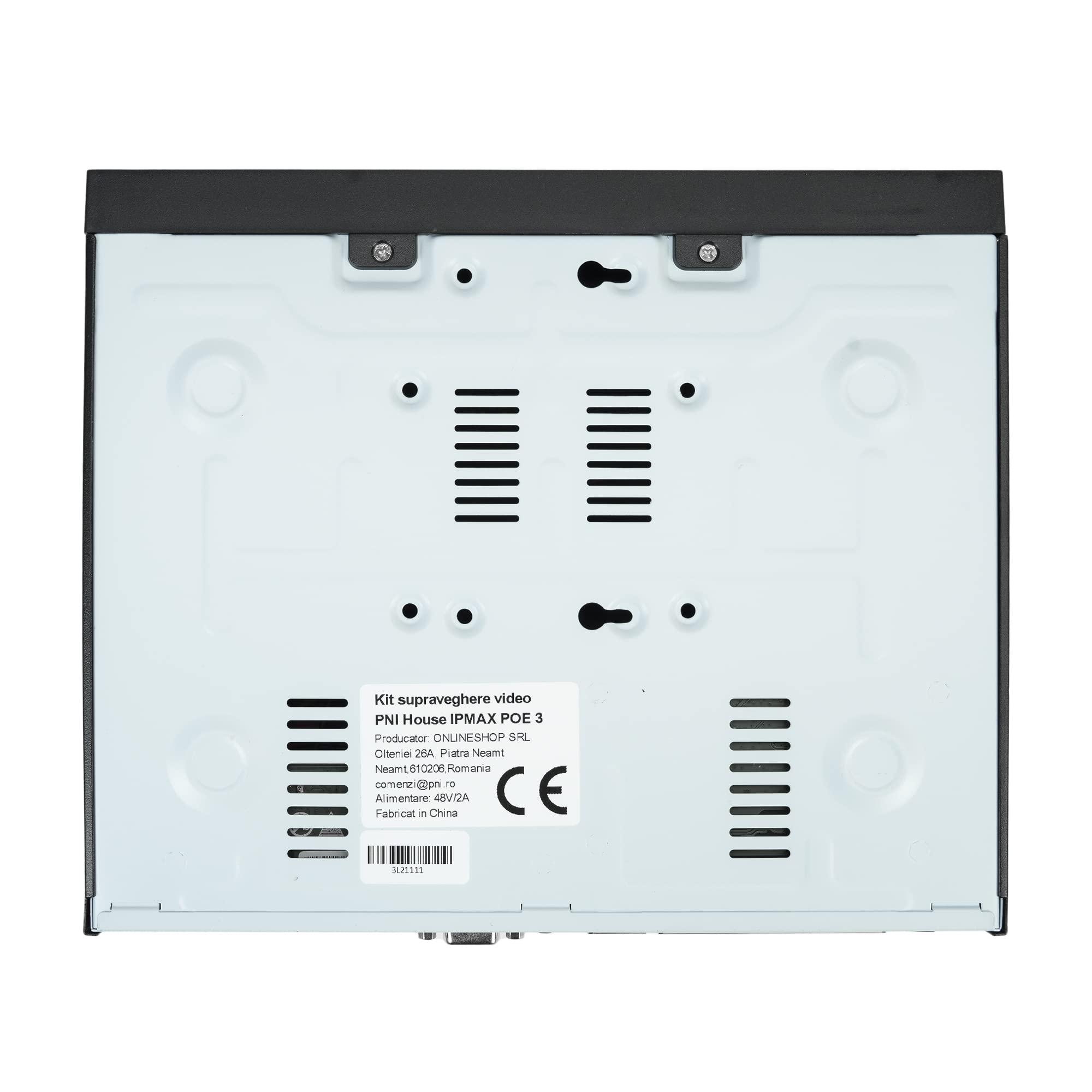 PNI House IPMAX POE 3 Video Surveillance kit, NVR with 4 POE Ports and 4 Cameras with IP 3MP, Outdoor, Power Over Ethernet