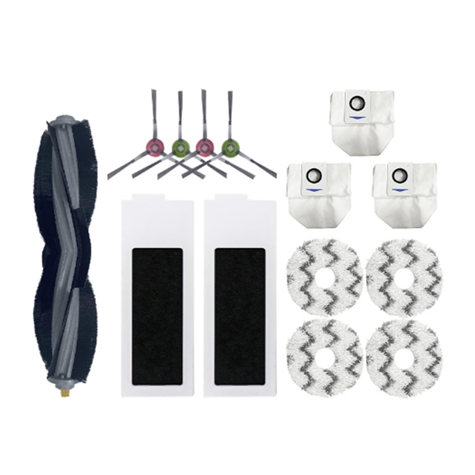 Elnwnnkc HEPAs Filter Main Edge-Sweeping Brush Mop Bags Anti-Allergen Suitable for T20Pro Robot Part Cleaning Equipment Accessories Replacement Filter Robotic Parts
