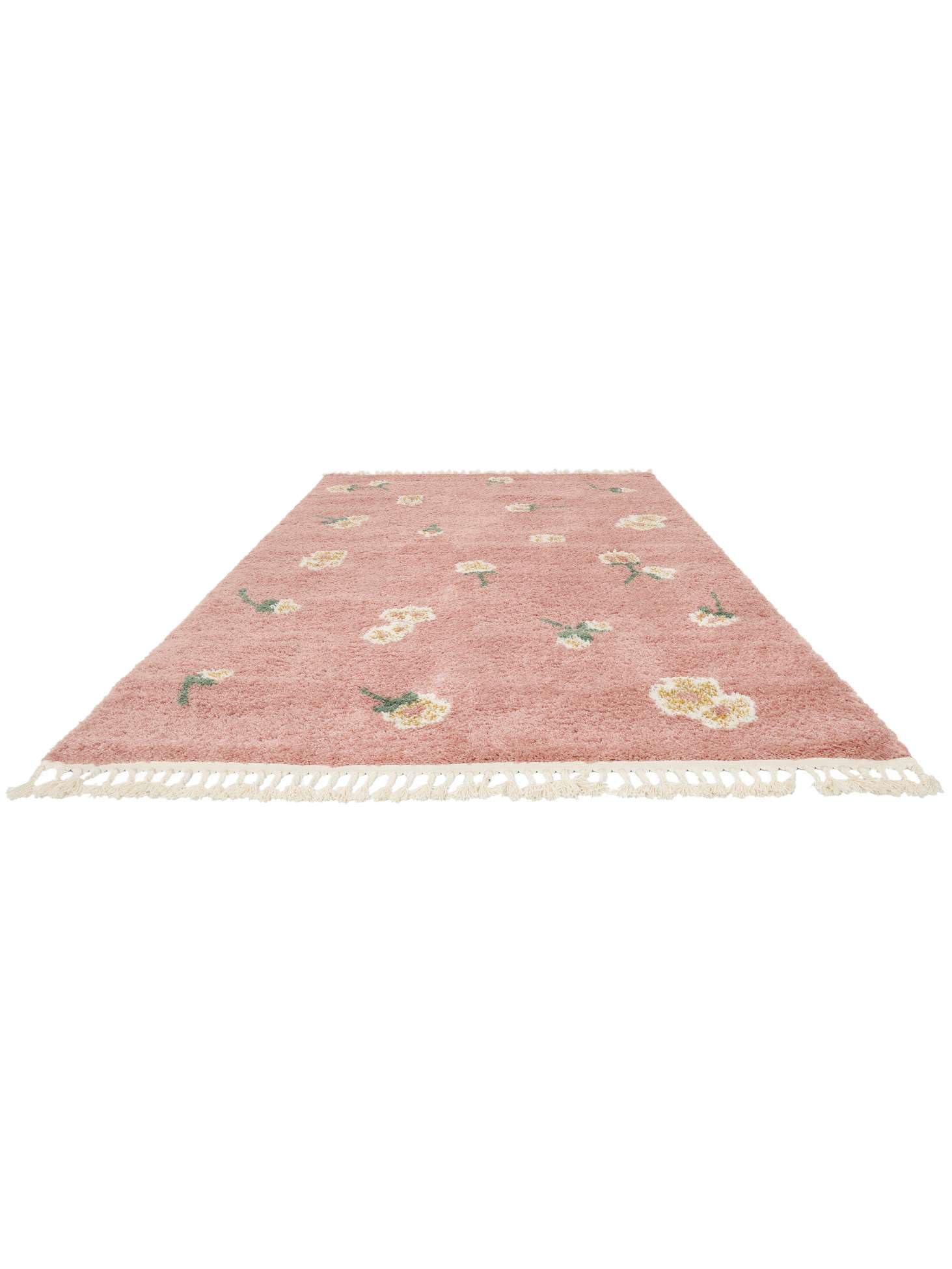 RugVista Linnea Tappeto per bambini, 200 x 300 cm, Rosa | Moderni, Rettangolare, Pelo medio, Lavabile solo a secco, Oeko-Tex 100, Senza sostanze chimiche pericolose, Soggiorno