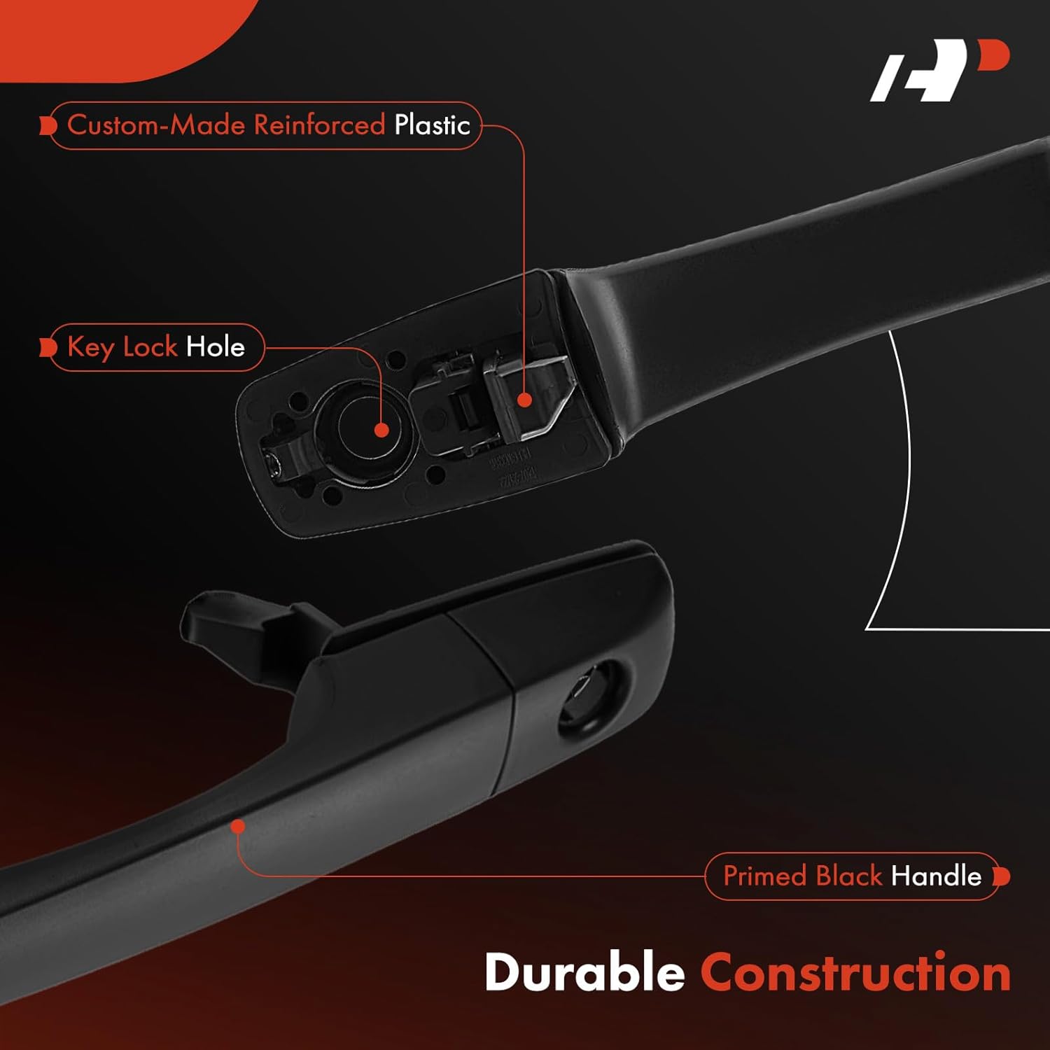 A-Premium Front Left Driver Side Exterior Door Handle Compatible with Cadillac CTS 2008-2014 Sedan, CTS 2010-2014 Wagon, STS 2005-2011, Primed Black, Replace# 25864469