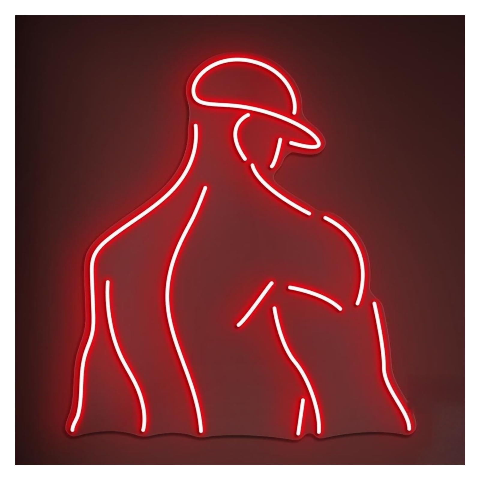 RONGCH Hanging Art Signs Muscular Man Neon Sign, Suitable for Bodybuilder Room Decor with Brightness Adjustable 50cm