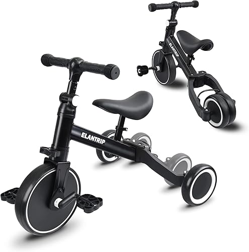 Elantrip Triciclo 4 en 1 para niños de 10 meses a 4 años, triciclo para niños pequeños, triciclo, regalo y juguetes para niños y niñas,