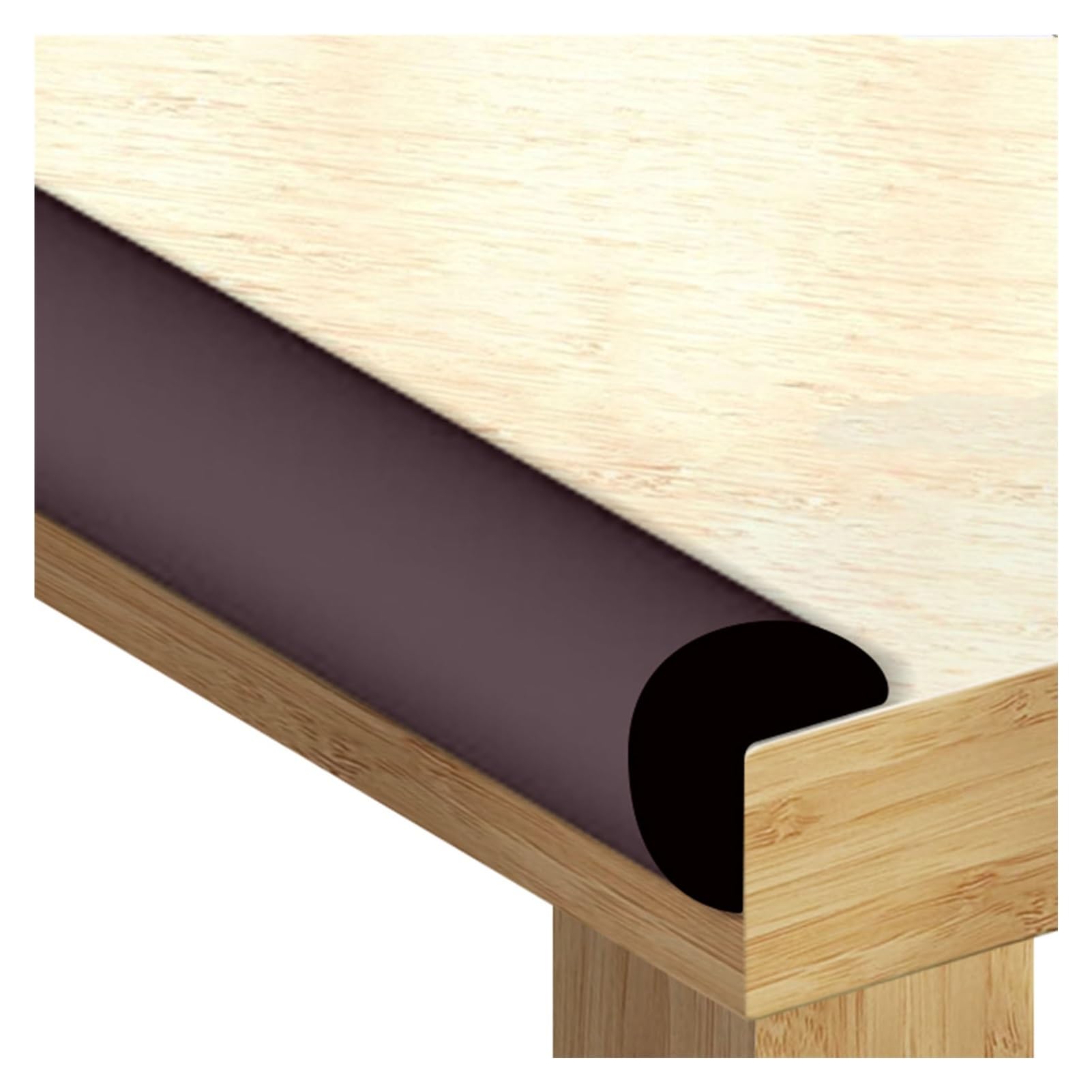 Furniture Edge corner protector, Corner Edge Bumper Guard Foam Pretaped Cushion Multicolor Sharp Edges Furniture(Brown,1pcs)