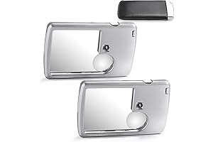 2X 6X Pocket Magnifying Glass with Light: Perfect for Reading, Jewelry, Menu, Travel, Contracts
