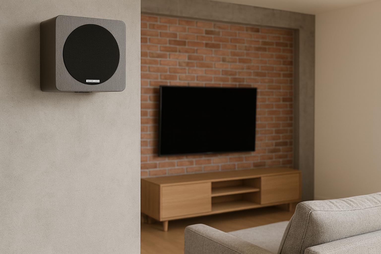 Magic Around-5 Noir – Paire d’Enceintes Surround Murales Home Cinema | Conception Quadripolaire 4 Tweeters + Woofer 5,25" | Enceintes Passives pour Systèmes 5.1 et 7.1