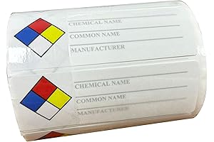 Common Chemical Identifier Labels 1" x 3" | SDS/MSDS Stickers