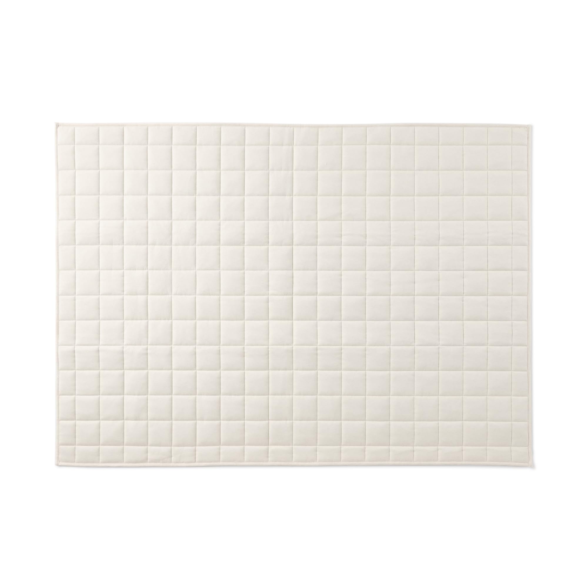 Amazon｜無印良品 ひんやり綿 キルティングラグ 140×195cm・アイボリー