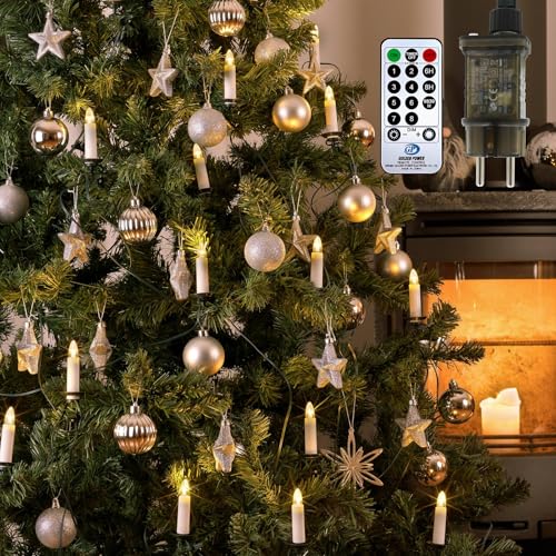 A.bigwhale 50er LED Weihnachtsbaum Lichterketten Innen, Kerzen...