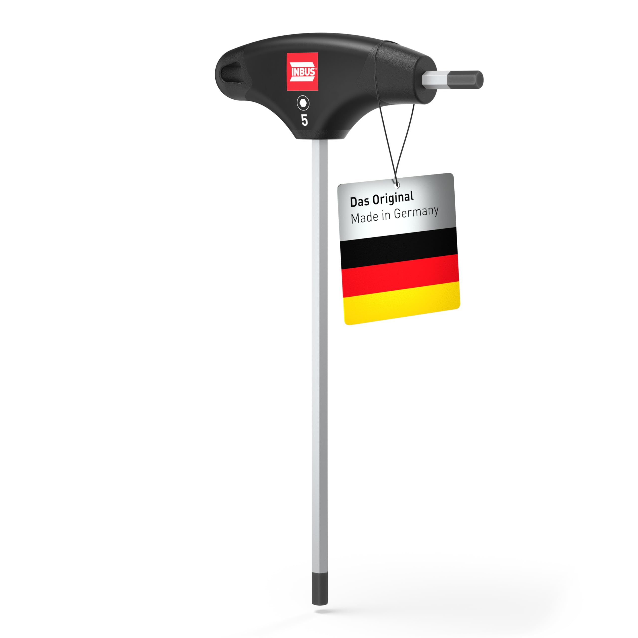 INBUS® 70082 Llave hexagonal con mango en T 5mm, con HybridTouch — Made in Germany