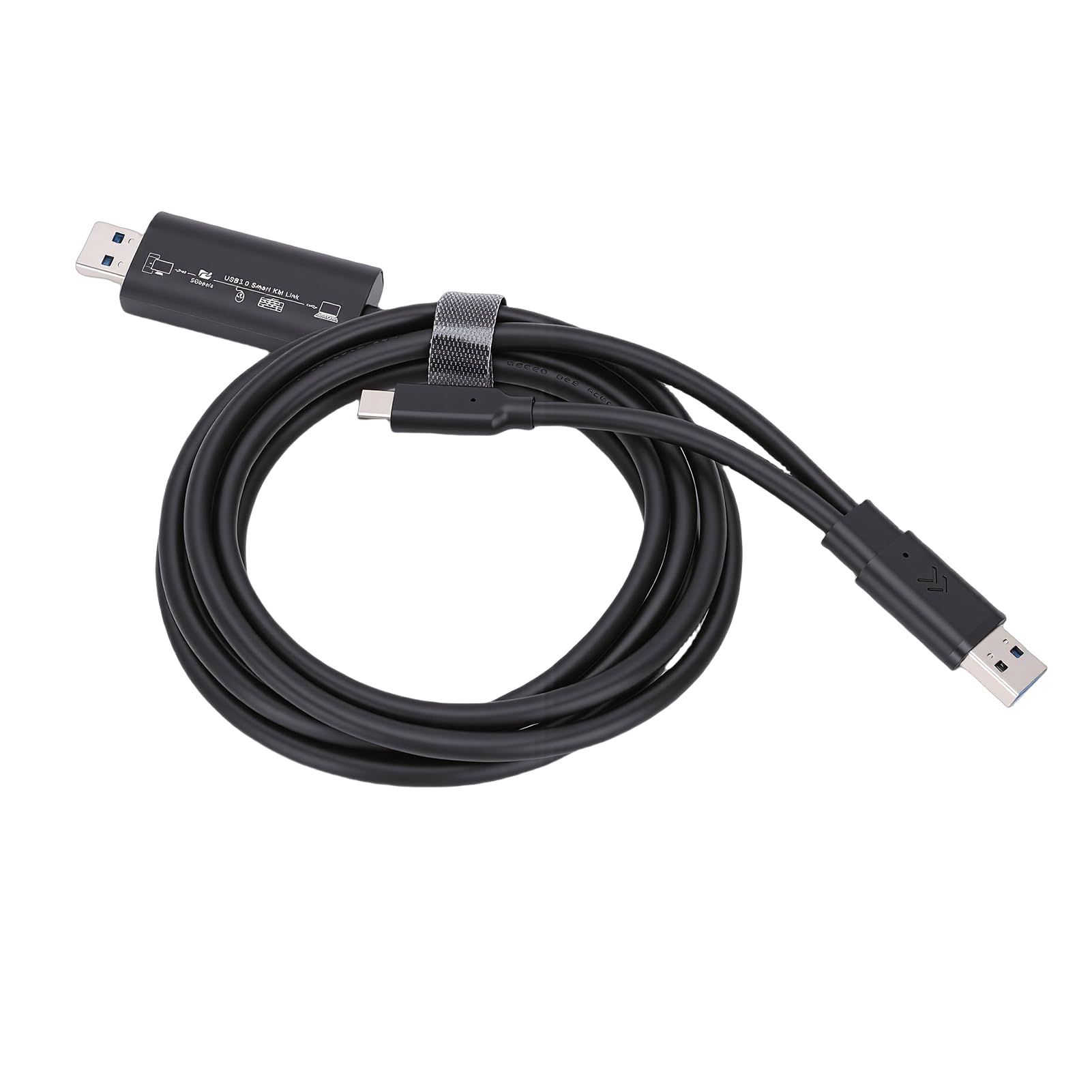 Cocoarm Cable de Datos USB 3.0, Cable de Transferencia de Datos USB ABS de 5 Gbps 6.6 Pies, a y Tipo C para PC Portátil, Aplicación Integrada, Migración de Archivos de 7 8 10 y OS X 10.15