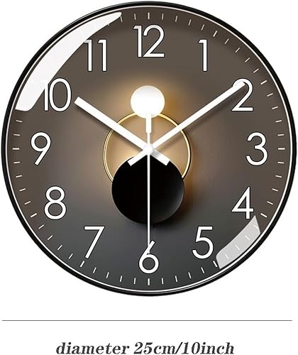 Miniatura 2 de GRFIT Reloj de pared decorativo de 9.8 in11.8 in13.8 in, moderno reloj de pared circular de moda para decoración de interiores, reloj digital de