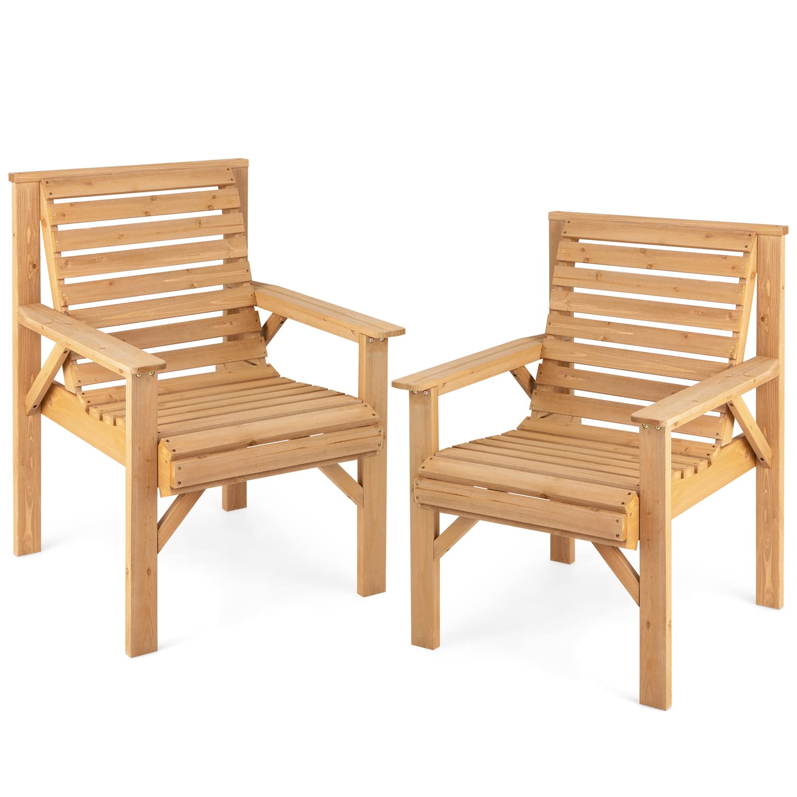 Amazon.com: Giantex Set of 2 Outdoor Patio Dining Chairs, Solid