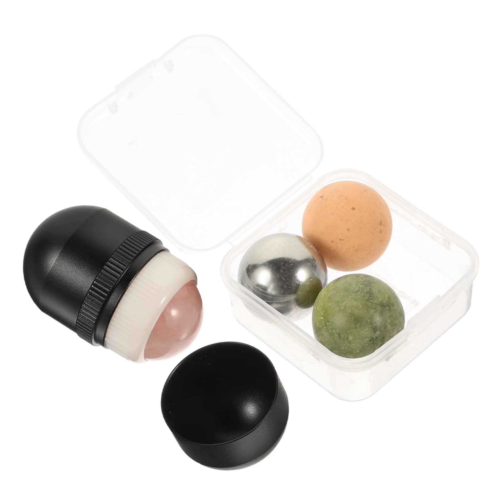 3sätze Jade Roller Für Gesichtsmassage Jade-ball Massager Für Hautpflege Schwellungen Und Dunkle Augenringe Verbessert Die Durchblutung Hautfreundlich Für Tägliche Anwendung