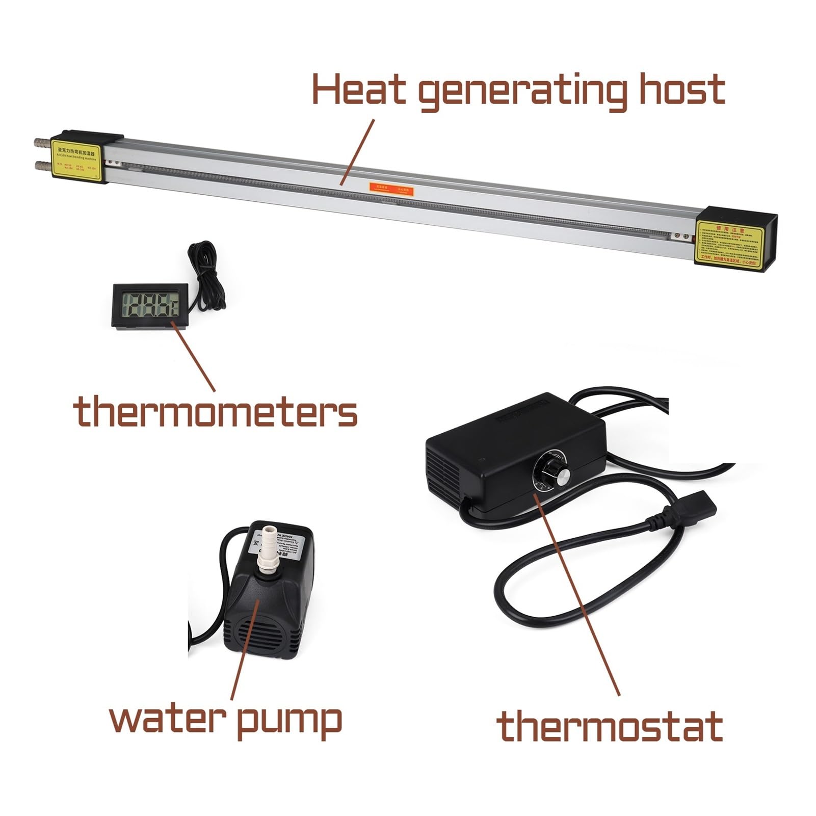 Máquina dobladora de calor de acrílico de 60 cm, placas orgánicas, dobladora de acrílico de 23 pulgadas para placas de plástico, dispositivo de doblado de tablero de plástico PVC para hacer carteles