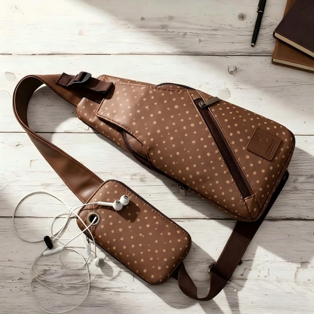 Sling Bag with Phone Pocket on Strap Sewing Patterns, 1:1 Scale Durable Kraft Paper Template, Beginner-Friendly with Step-by-Step Visual Instructions for Bag – the Gift for Sewing Enthusiasts