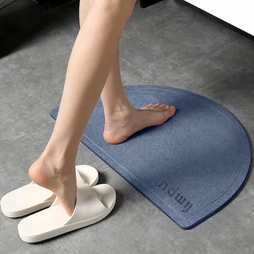 Miniatura 2 de Cmreasj Tapete de baño de tierra de diatomeas de secado rápido con agua súper absorbente, tapete de diatomita con tapetes de piedra antideslizantes