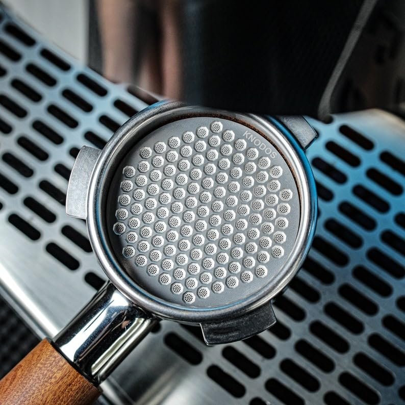 Image of Espresso 58mm Puck Screen 0.8mm ultra thin Honeycomb Mesh 150 micron Double Layer puck screen for 58mm Portafilter Basket E61 Group Head Series, Gaggia, Expobar, Rocket, Faema, Wega, and more