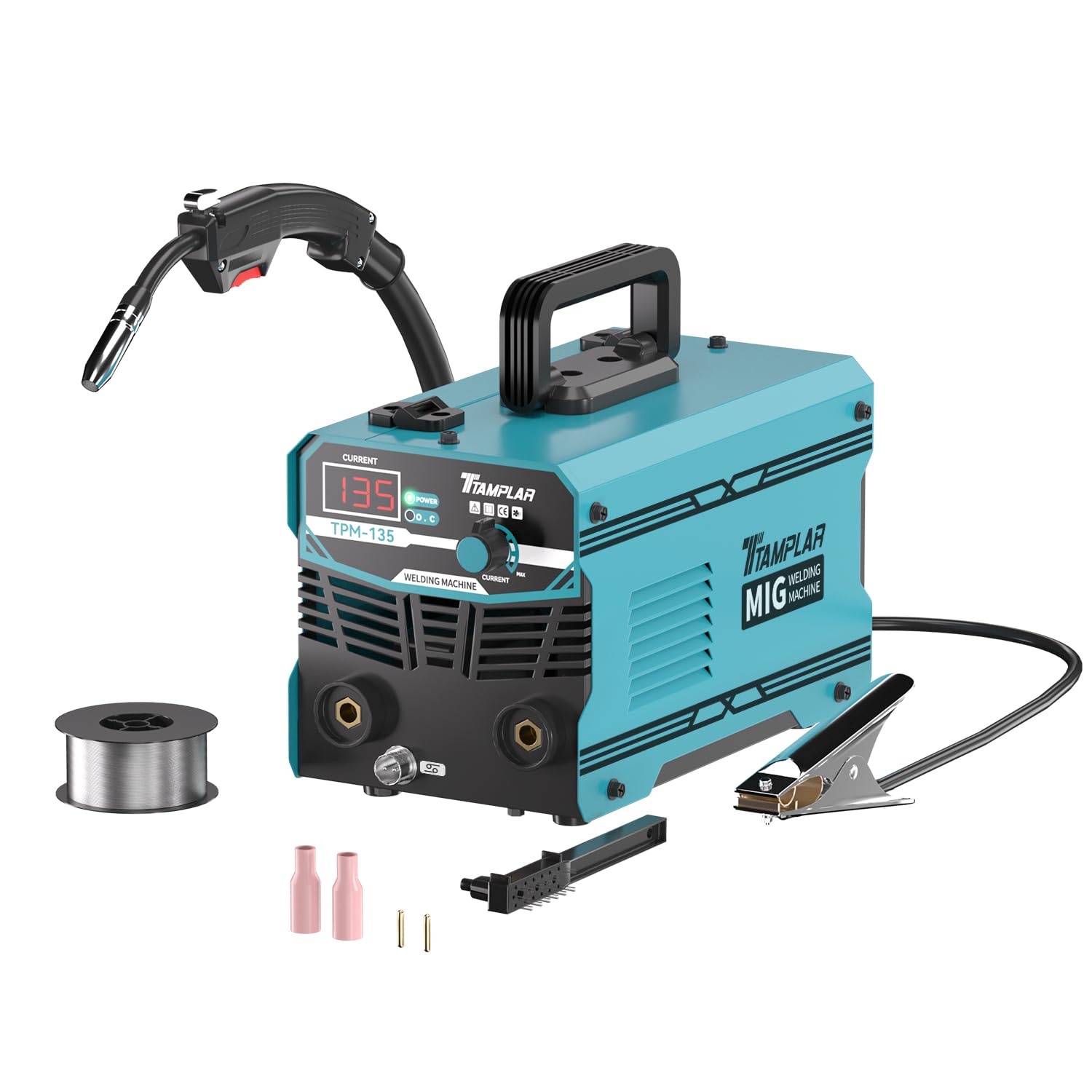 Amazon | TTAMPLAR 半自動溶接機 TPM135 ノンガスMIG溶接 液晶表示 