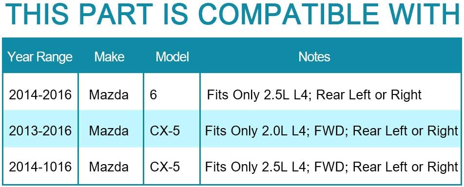IRONTEK Rear Wheel Hub and Bearing Assembly 512519 Compatible for Mazda 2014-2020 6/2013-2020 CX-5, 5 Lugs FWD Wheel Hub Assembly 1 PCS - Image 3