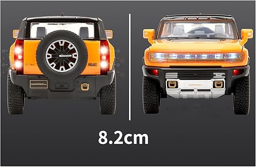 Miniatura 7 de Para Hummer-EV 1:24 Coche fundido a troquel ORV Modelo de metal con luz y sonido Pull Back Vehículo Colección de juguetes para niños Regalos (Color