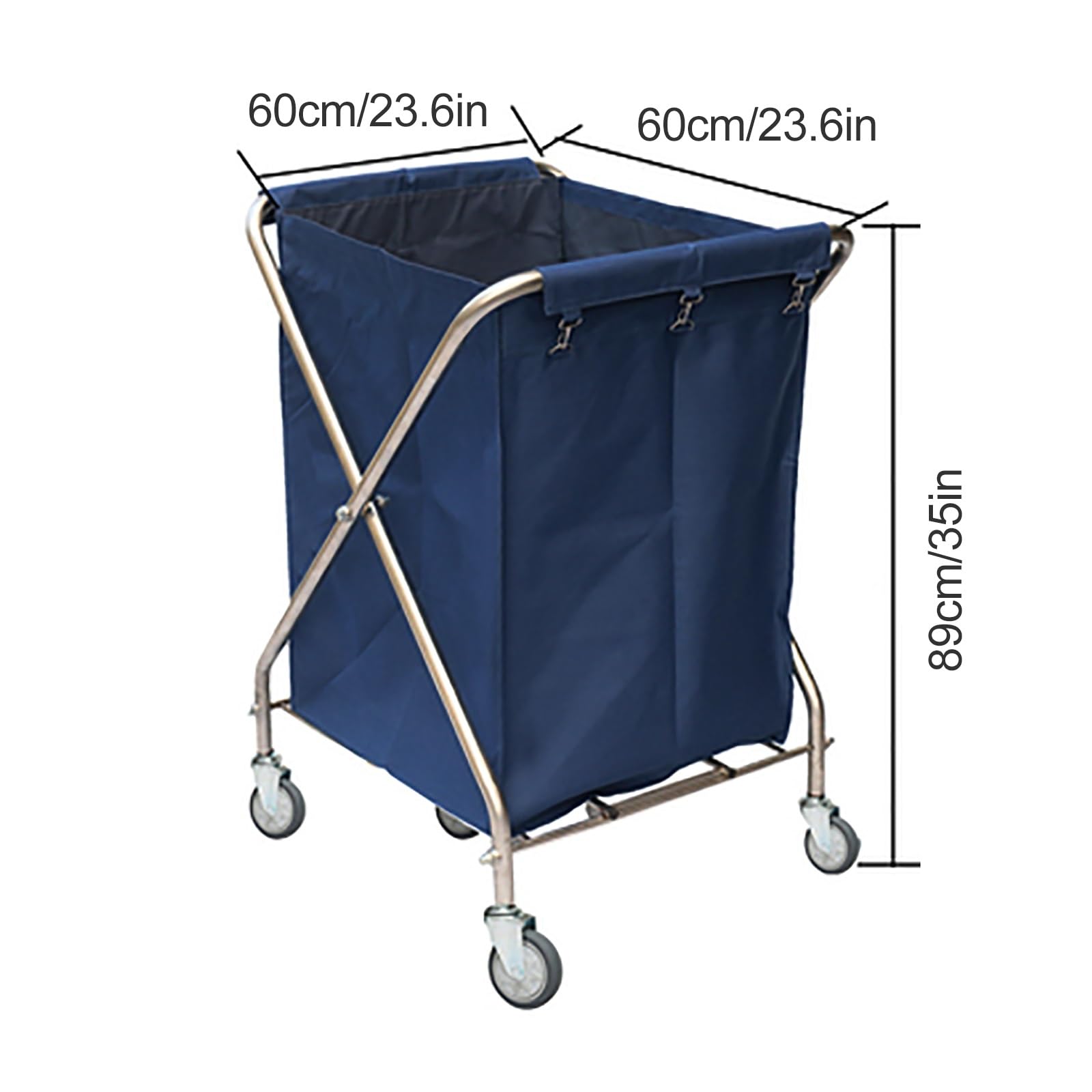 Carrello Portabiancheria per Lavanderia Commerciale con Ruote, Cesto per Carrello per Lavanderia Industriale da 320 Litri con Sacco Interno Rimovibile, Capacità di Peso di 130 Kg ( Color : Grigio , Si