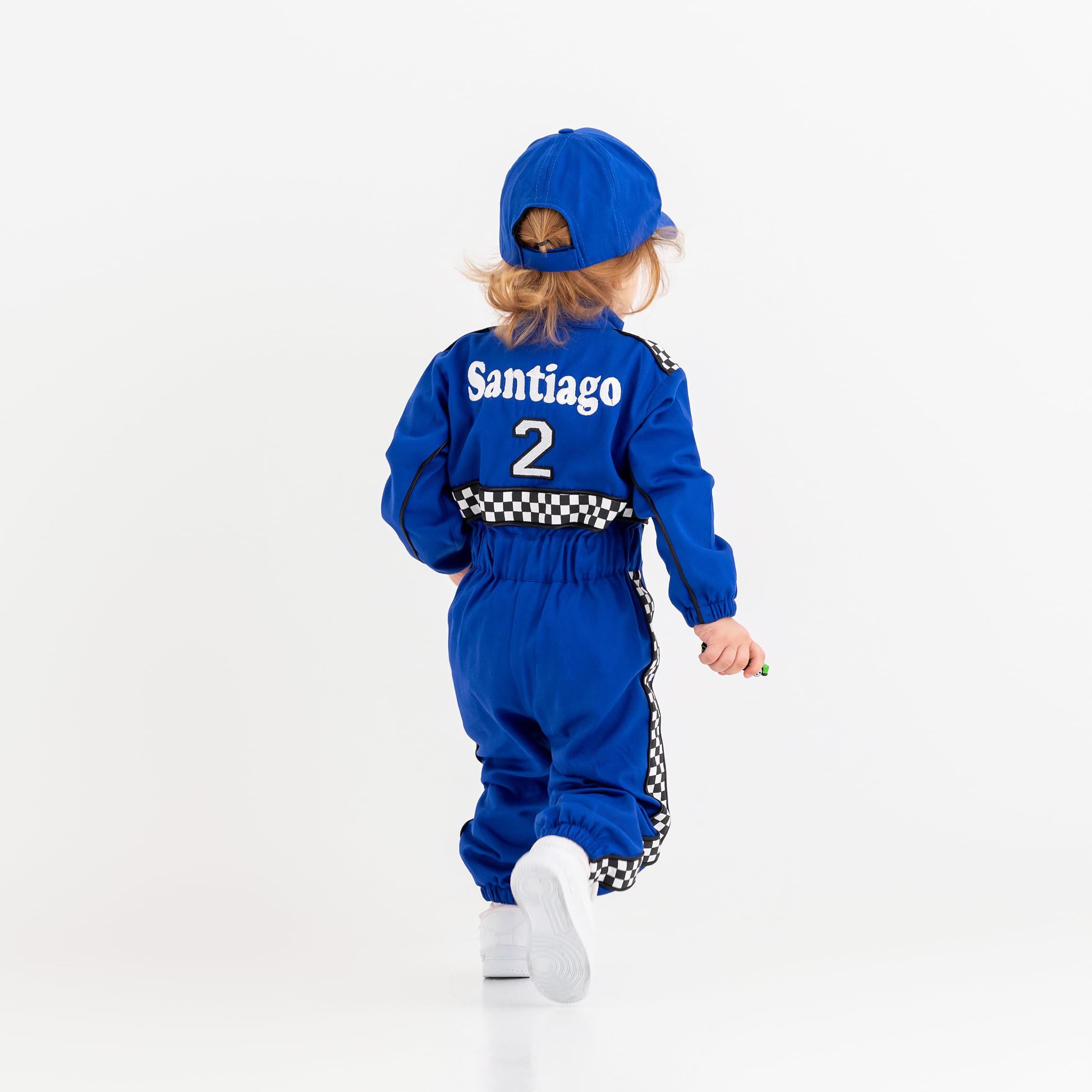 Costumes Club Personalized Handmade Race Car Driver Costume for Toddlers (3T, Blue), 3 Years - Image 6