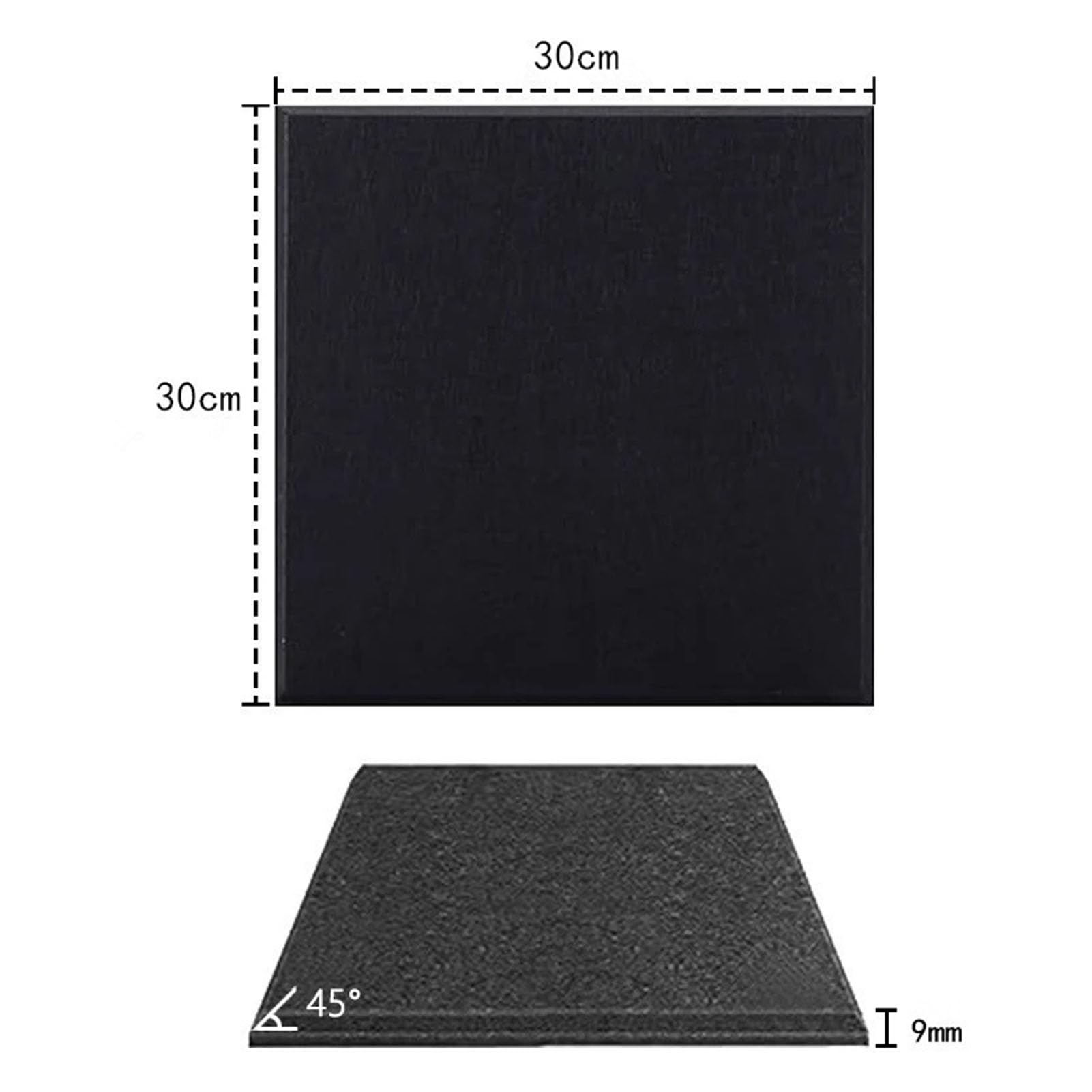 Fafeicy Pannelli Acustici 18 Pezzi 30x30x0,8cm Quadrati, Autoadesivi per | Pannelli Fonoassorbenti Adesivi in Fibra di Poliestere Ad Alta densità per Studio, Ufficio e Home recording.