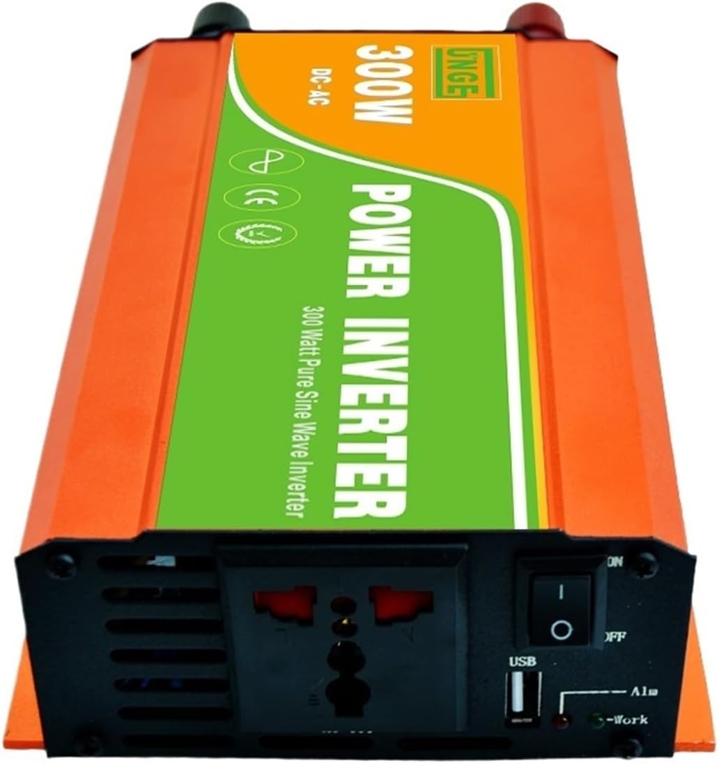 300W 12/24/48V to 100/110/120/220/230/240VAC 50/60Hz Residential Home High Frequency Use Pure Sine Wave Off Grid Inverter(12V to 110V 50Hz)