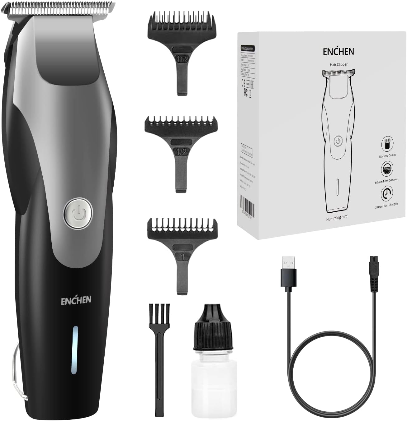 FIKPOO Hair Clipper, Electric Cordless Hair Trimmer, Professional Home