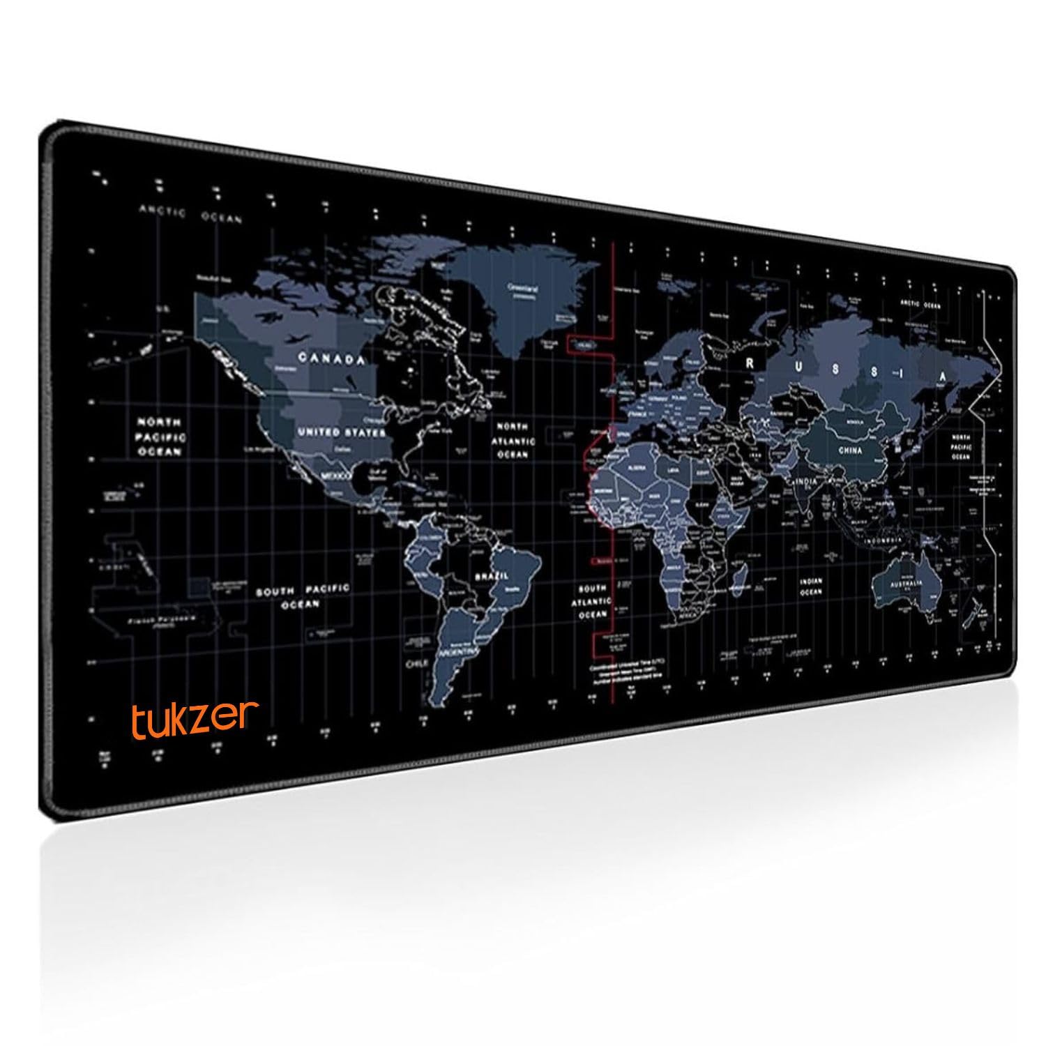 Tukzer World Map Extended Gaming Mouse Pad, High Speed Mouse Tracking & Control, Stitched Embroidery Edges, Non-Slip Rubber Base for Computer Laptop Keyboard Tukzer World Map Extended Gaming Mouse Pad, High Speed Mouse Tracking & Control, Stitched Embroidery Edges, Non-Slip Rubber Base for Computer Laptop Keyboard