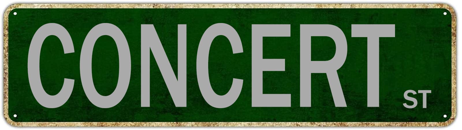Concert ST Vintage Tin Signs Art Plaque Aluminum for Bedroom Kitchen Garden Wall Pub Club Coffee Hanging Decor 4x16 Inch
