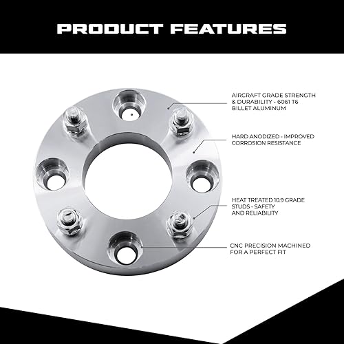 Miniatura 3 de EZAccessory 2 adaptadores de rueda de 4 x 115 a 4 x 156 de 1.25 pulgadas de grosor, se adapta a Arctic Cat ATV para montar varias ruedas Polaris