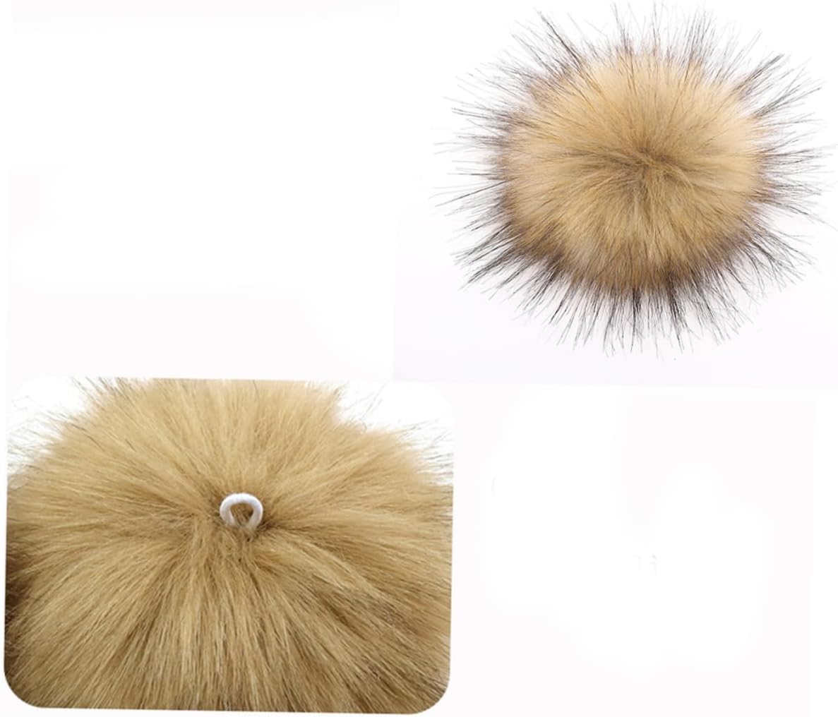 FUNOMOCYA Fluffy Pom Pom Balls 20pcs Fur Ball String Ornaments for DIY Shoes Clothing and Decor (10cm Plush Pendants)