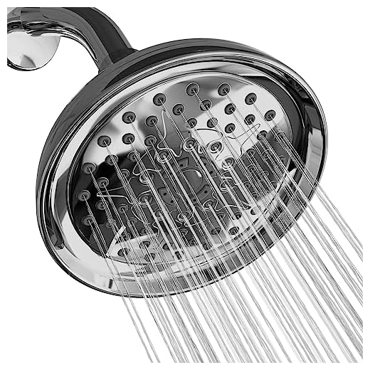 ShowerMaxx, Luxury Spa Series, 6 Spray Settings 5 inch Adjustable High Pressure Shower Head, MAXX-imize Your Shower with Showerhead in Polished Chrome Finish