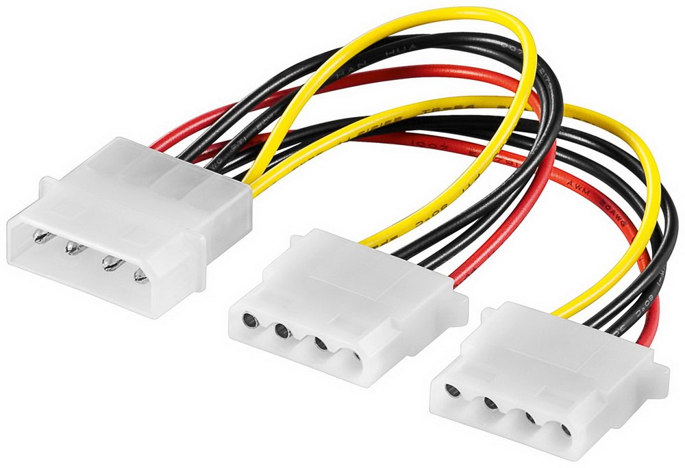 Goobay CAK S-01 5.25 > 2 x 5.25 câble d'alimentation - Câbles électriques (0,13 m)