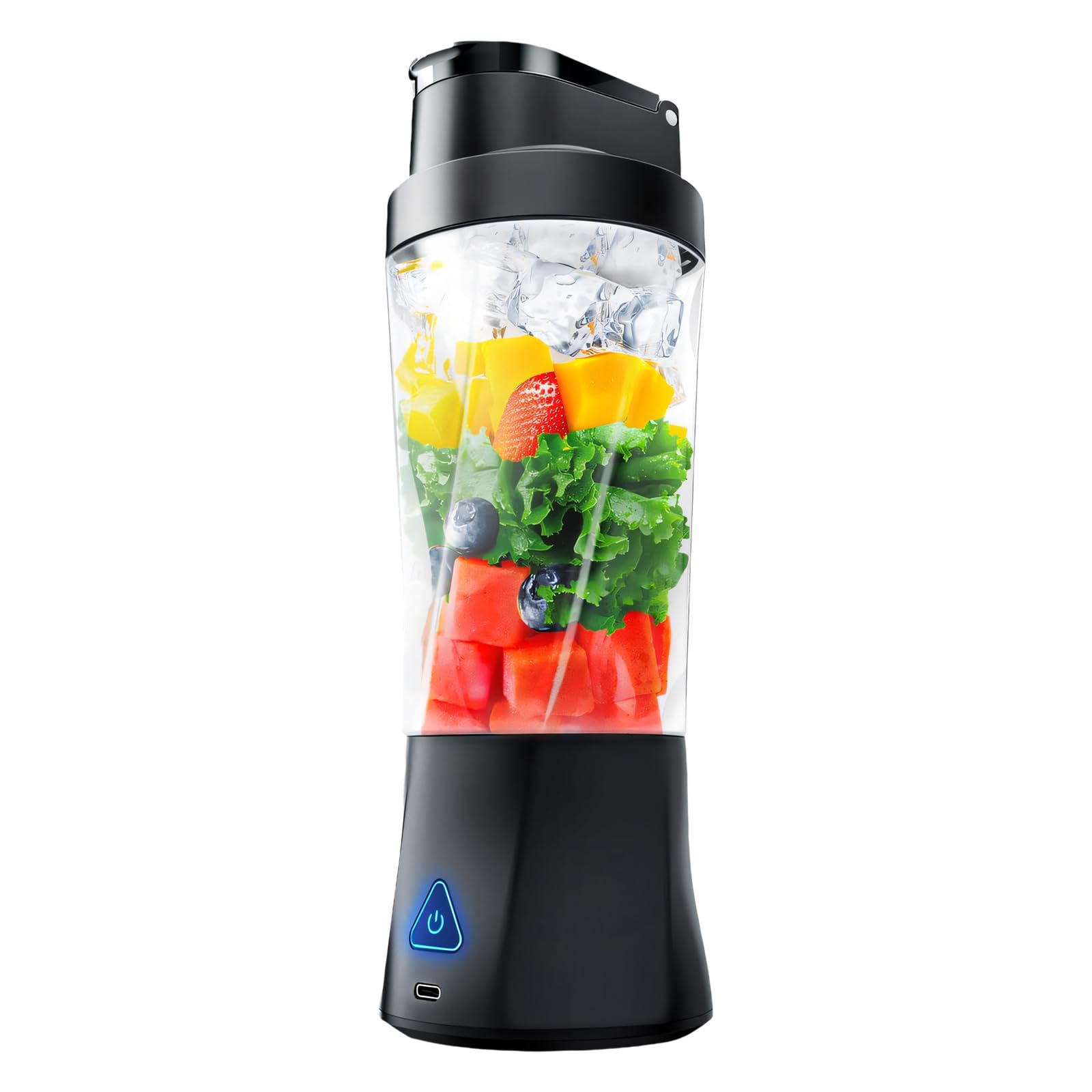 Tsophreniq Mixer Cup for Shakes and Mixed Drinks, Portable Rechargeable Drink Maker with Cup Body for Commute, Camping, and Grab and Sip Use Drinks Camping Breakfast Mixer with Lid Portable Smoothie