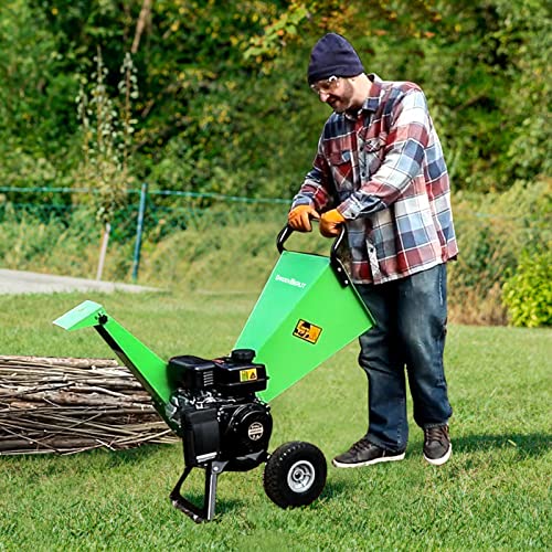 Gardenbeaut Wood Chipper, Heavy Duty Wood Shredder Mulcher Gas Powered 7Hp Engine For 3" Inch Max Wood Diameter Capacity #TOP6