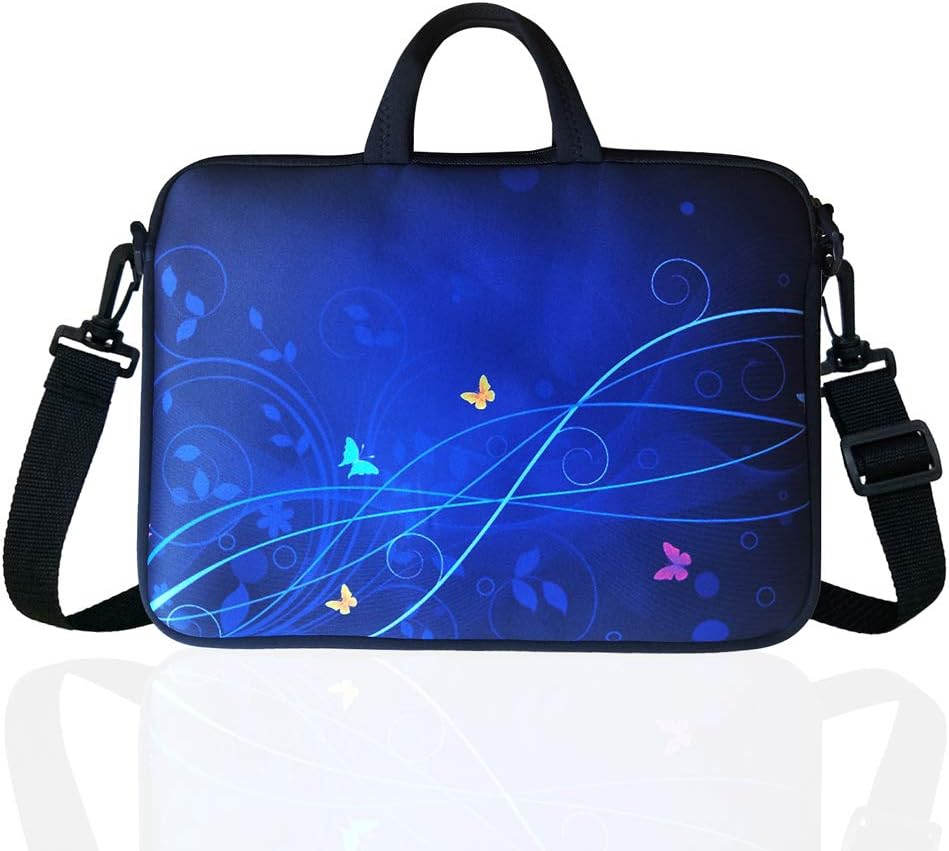 11.6-Inch to 12.5-Inch Neoprene Laptop Shoulder Messenger Bag Case Sleeve for 11 11.6 12 12.2 12.5" Inch Chromebook/Tablet/Notebook/Macbook Pro/Air (Blue)