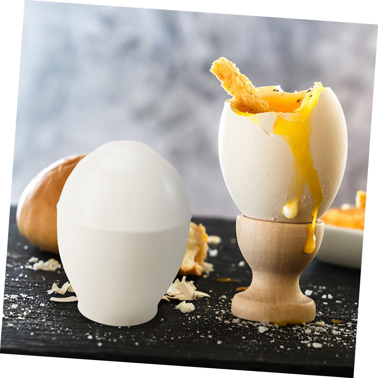 Garneck 10pcs Microwave Steamer Cups for Cooking Soft Eggs Easy to Clean Lightweight and Multi-functional White