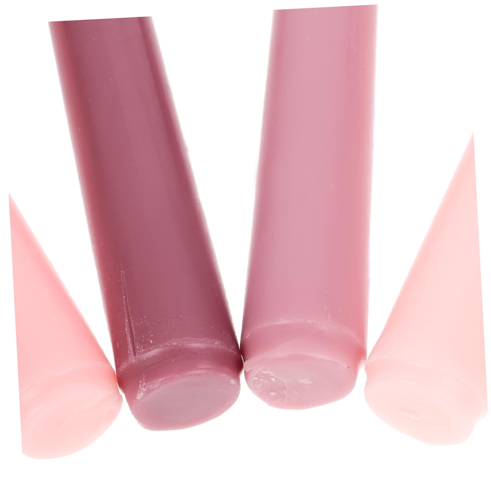 Velas Perfumadas de Parafina sin Humo, Vela de Poste Largo en Gradiente Rosa, 4 Piezas para Decoración Romántica, Cenas, Bodas y Ambiente Íntimo
