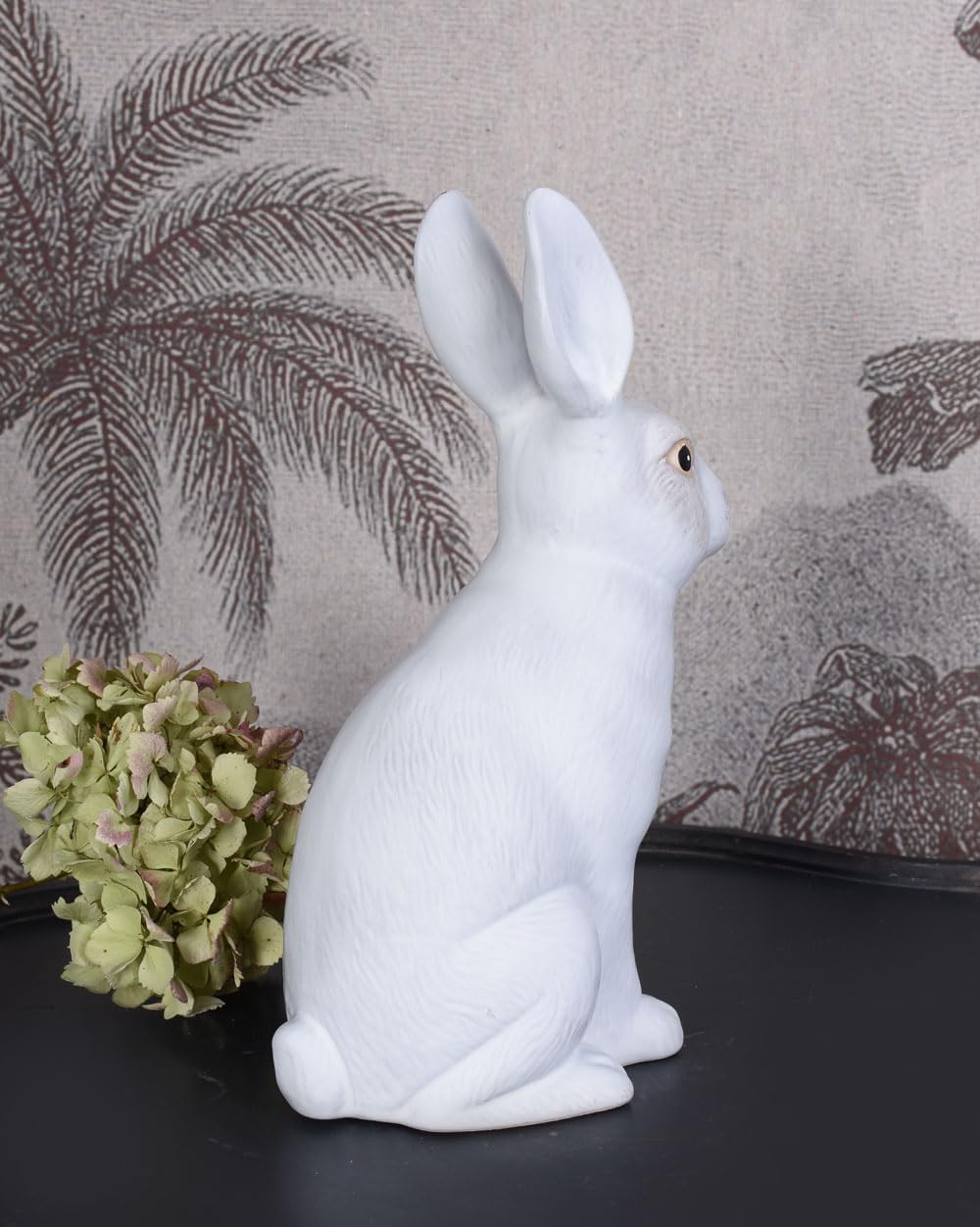 Figurka królika ceramiczna zajączek wielkanocny zając biały styl dworkowy figurka Wielkanoc lup125 Palazzo ekskluzywny
