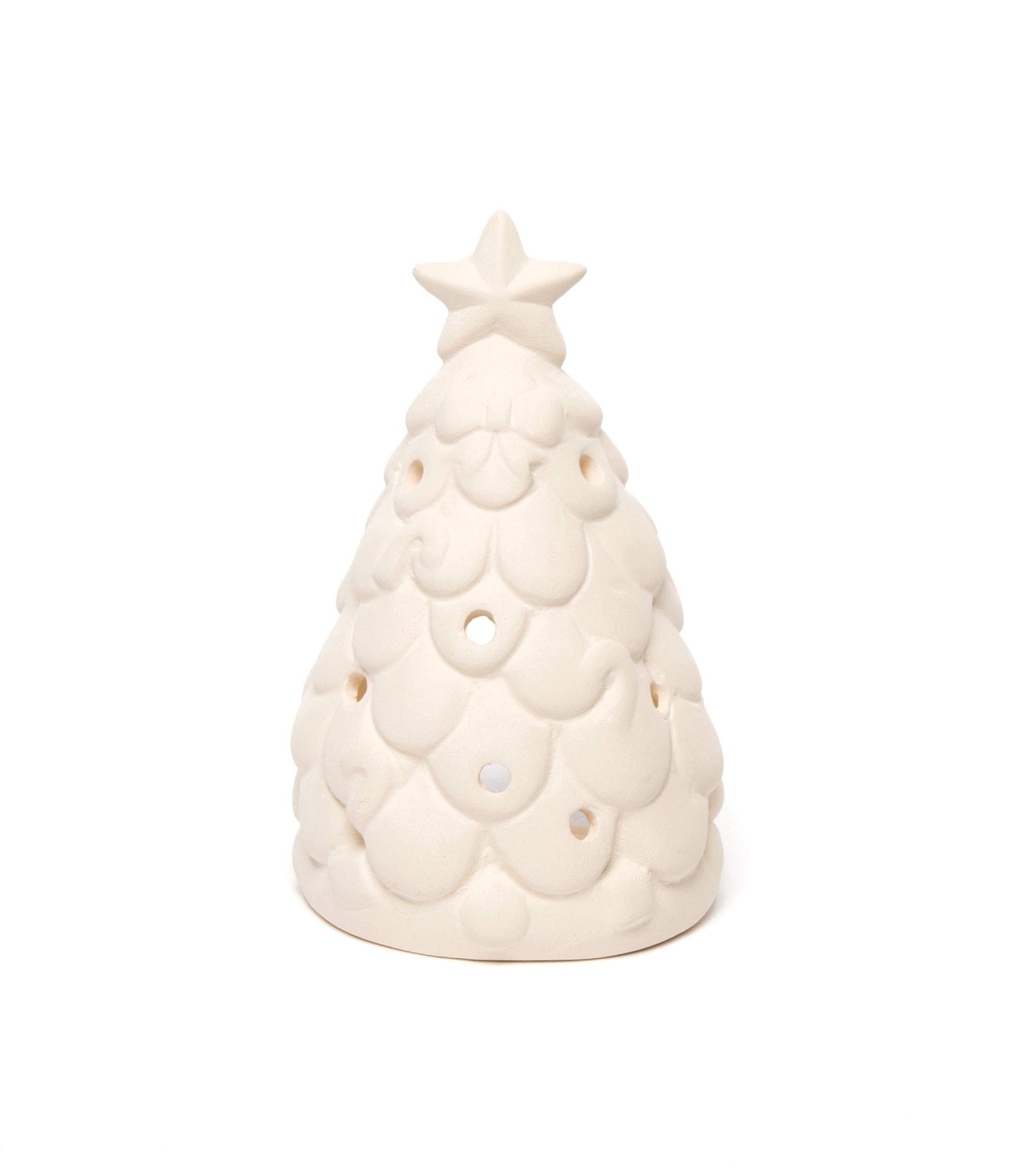 Baker Ross FN616 Yule Log Ceramic Tealight Holders - 2er-Pack
