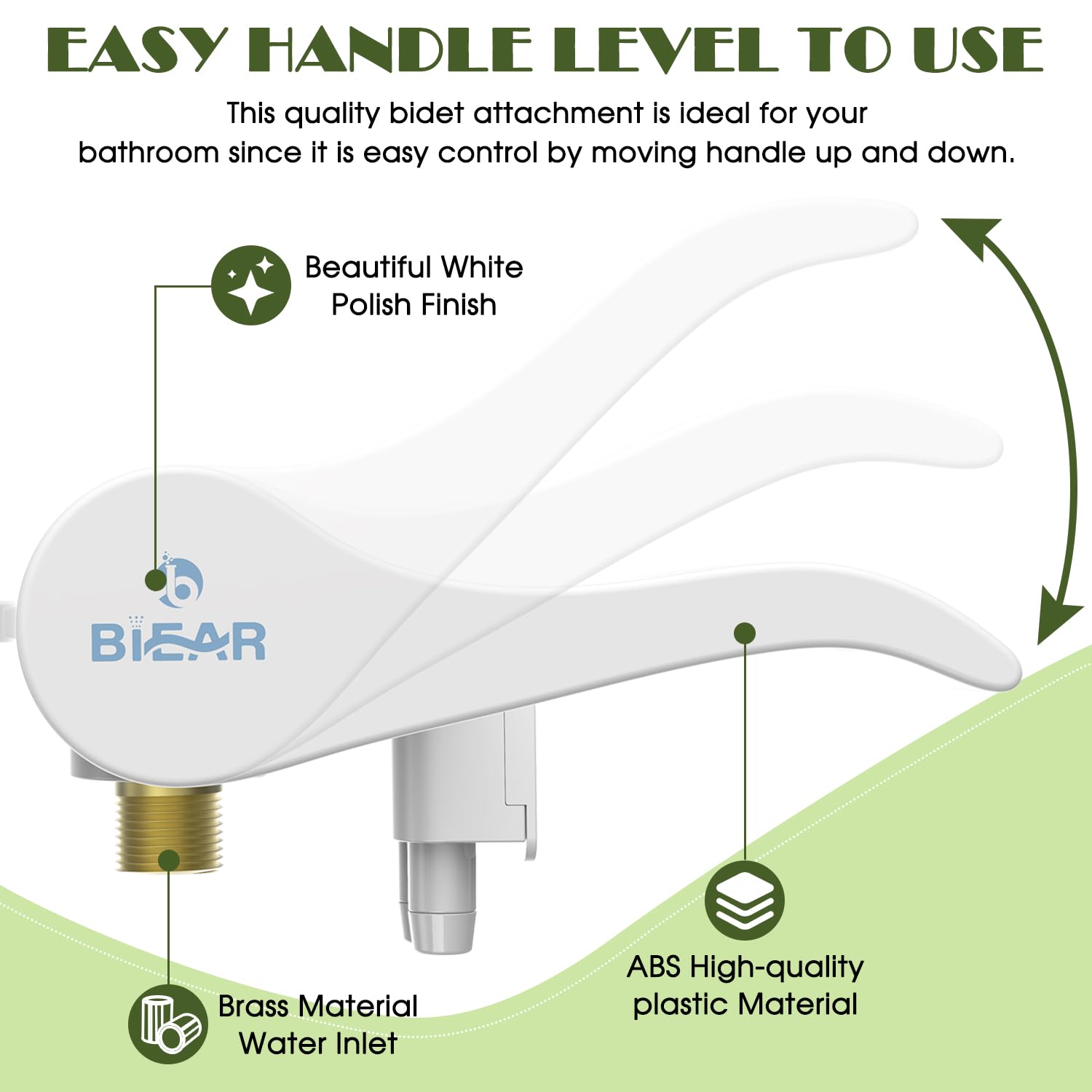 6mm Slim Bidet Bidet Attachment for Toilet Bidet Toilet Seat Sprayer Jet with Dual Nozzles Front Back Washing — view 3