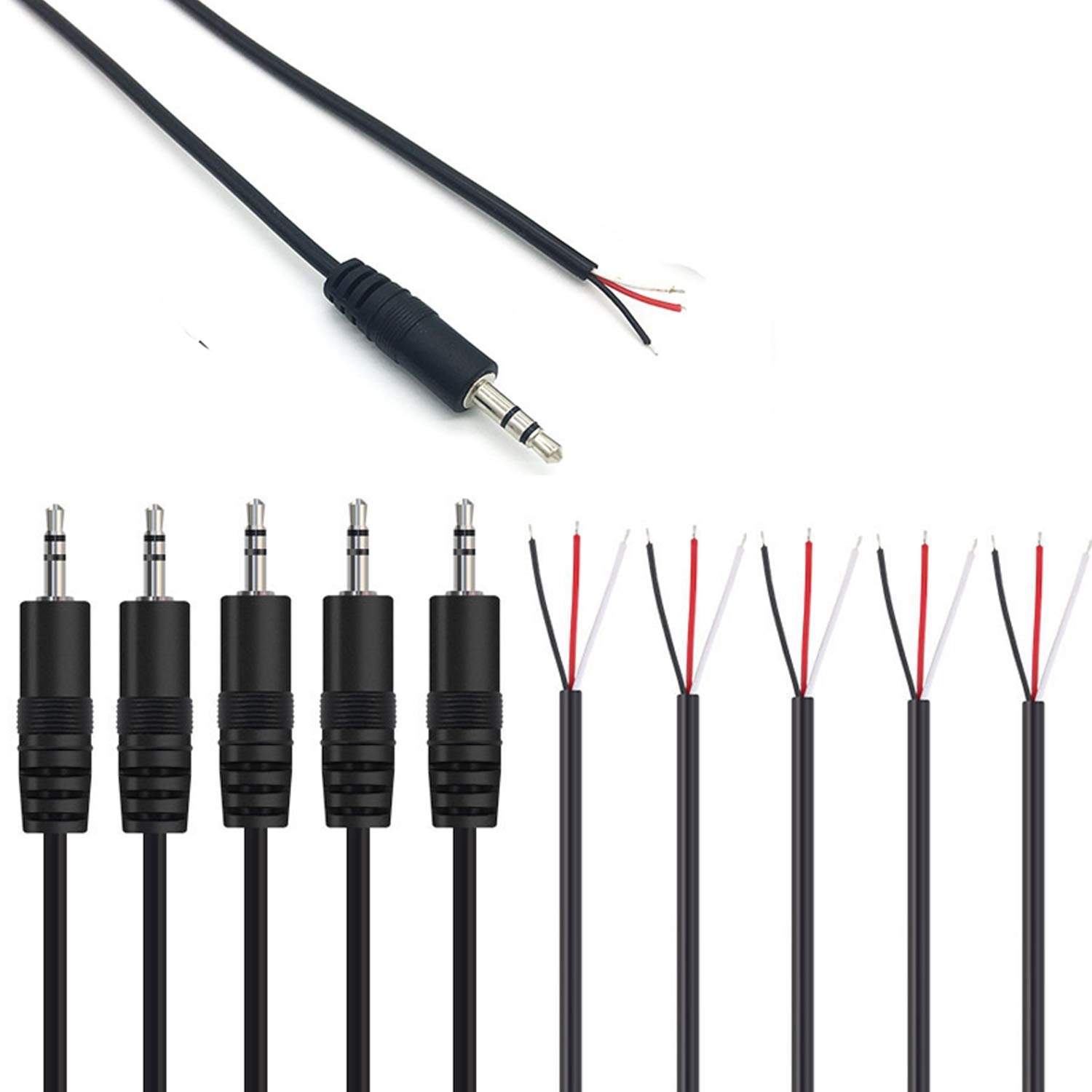 びるお様ご確認用♡お名前イヤホンジャック Amazon | 3.5mm オスプラグ - 裸線 5個 3.5mm プラグジャック