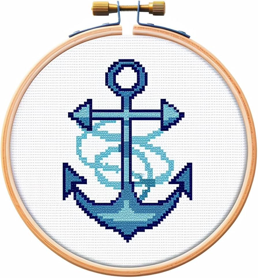 Amazon.com: Cartoon Simple Anchor DIY Stamped Cross Stitch Kits Easy for Beginners Children with Hoop 11CT Needlepoint Counted Embroidery Kits Art Craft Wall Decoration 12x12inch(9) amazon-com-cartoon-simple-anchor-diy-stamped-cross-stitch-kits-easy-for-beginners-children-with-hoop-11ct-needlepoint-counted-embroidery-kits-art-craft-wall-decoration-12x12inch-9