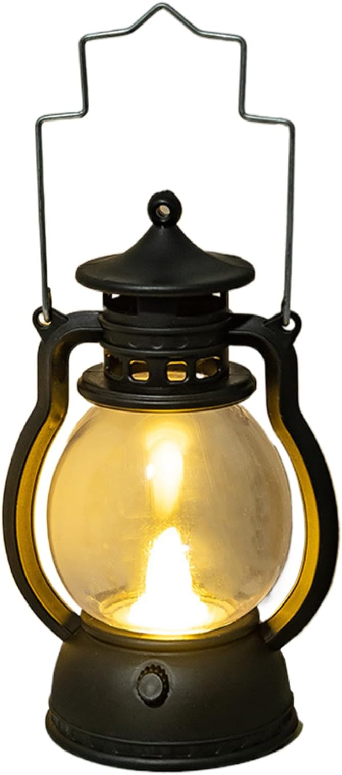 - Linterna LED Con Efecto De Llama, Petite Lanterne De Style Rétro - Linterna De Luz LED Para Acampar Al Aire Libre,Linternas Eléctrica Portátil, Luz Dee Para Acampada, Paras Mesita Noche, Mesa