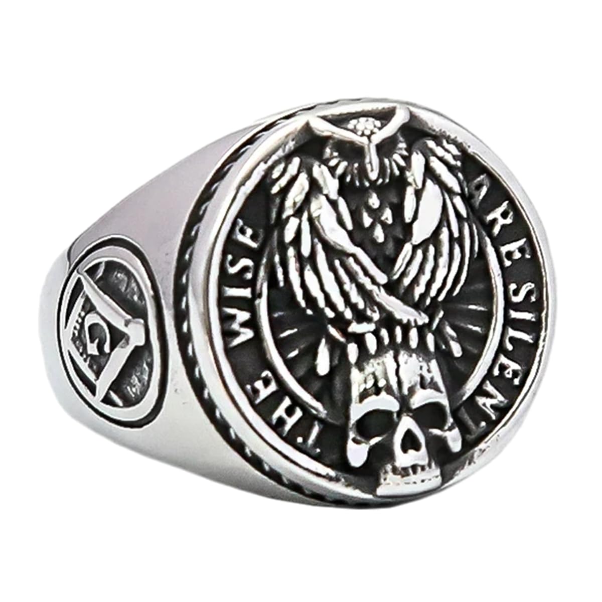2023 Skull Ring Cool Evil Death Punk Rock Stainless Steel Rings Aly Style Jewelry