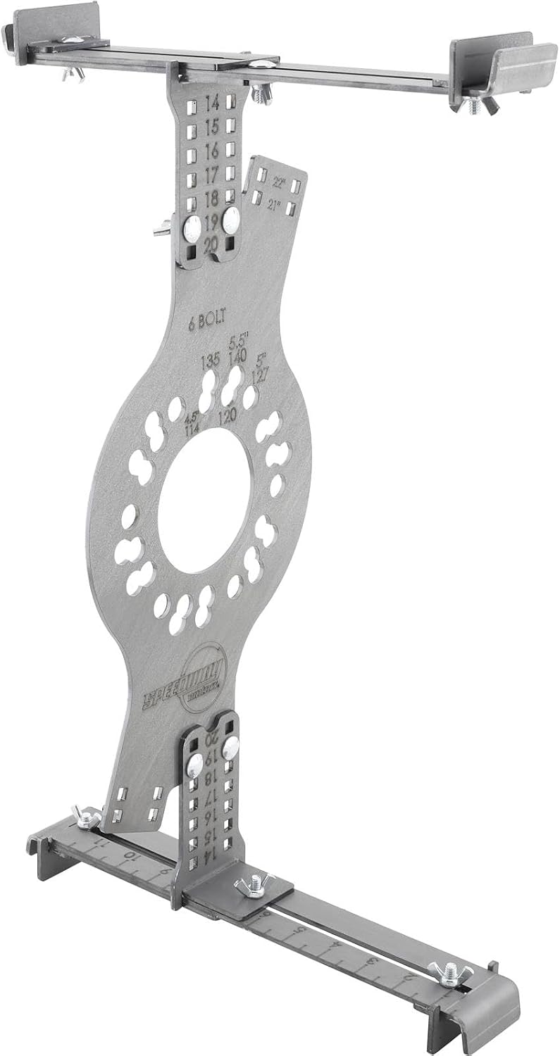 WheelWise Wheel Fitment Simulator - Tire/Rim Fit Size Measuring Mockup Tool, Supports 14 to 20 Inch Wheel Diameters and 7 to 10 Inch Widths, 6-Lug Bolt Pattern
