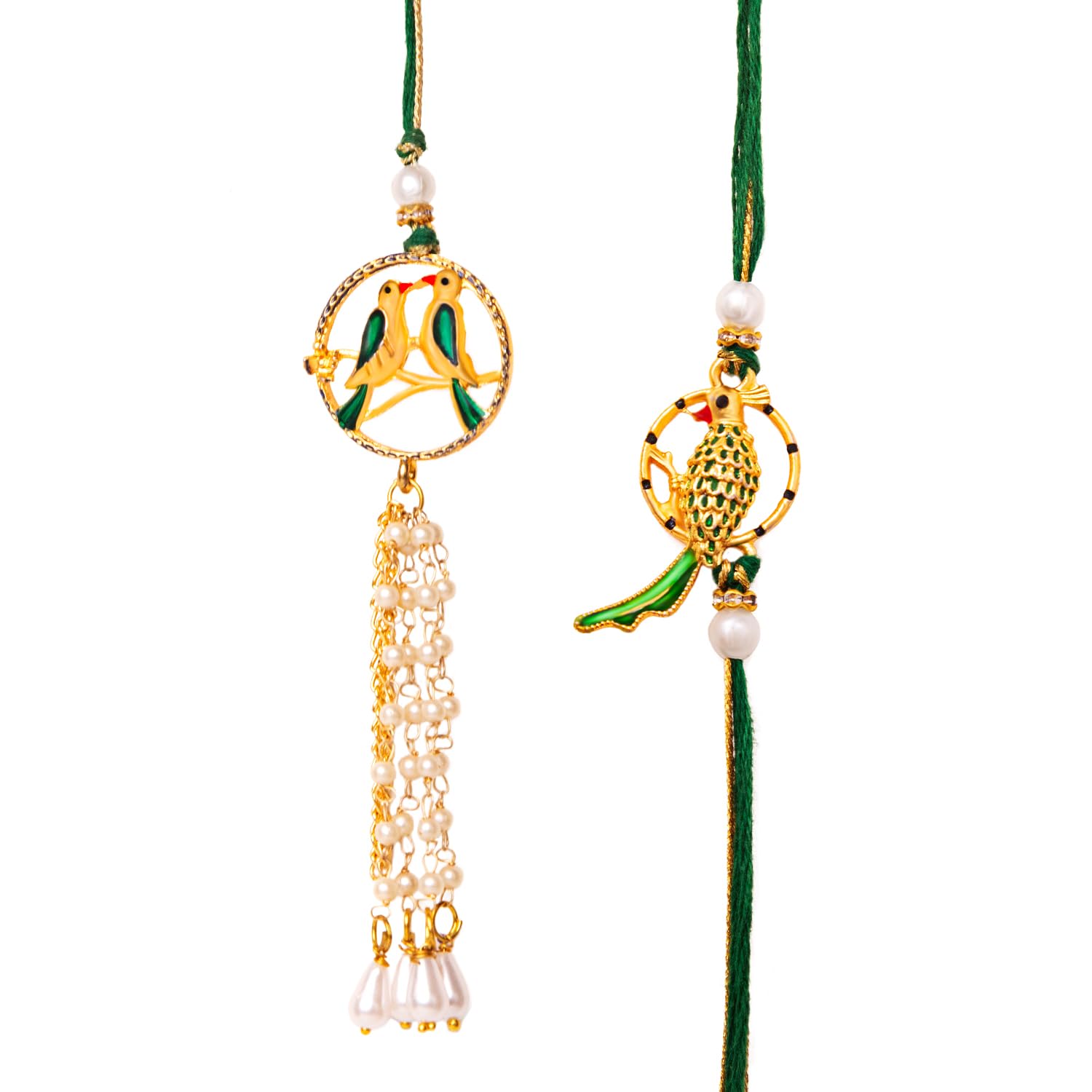 Kaameri Bazaar Unisex Adult Rakhi For Brother And Bhabhi Raksha Bandhan Chirping Birds Rakhi For Brother - Bracelet Lumba For Bhabhi Combo With Roli Chawal Pack (B0D178MCLG) Amazon Price History, Amazon Price Tracker