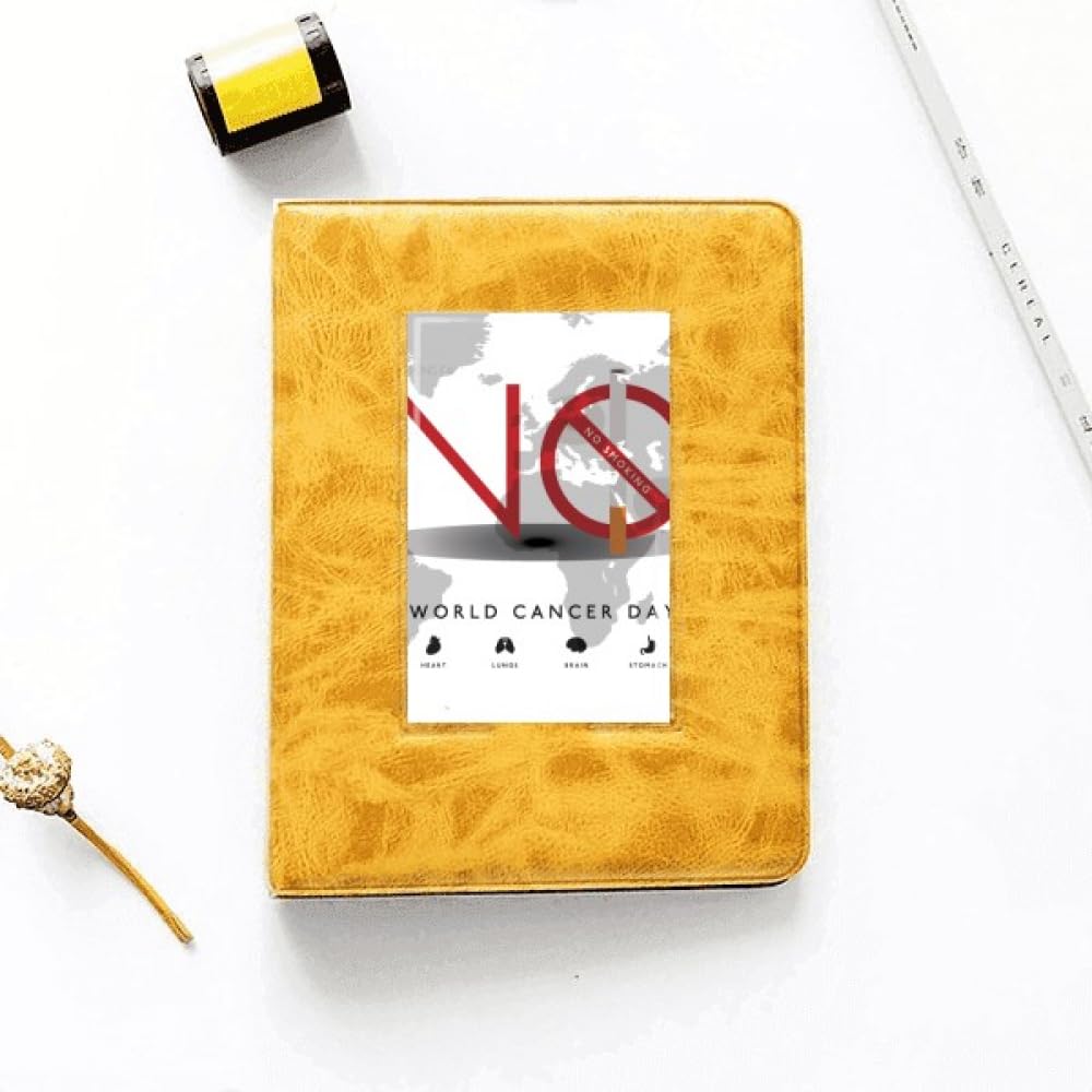 Logo World Cancer Day No Smoking Photo Album Family Wedding Picture 4x6